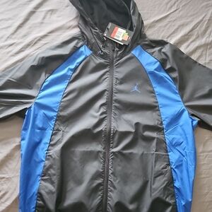 Jordan Men's Black and Blue Jacket